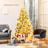 6 Feet Artificial Gold Tinsel Christmas Tree Hinged with Foldable Stand-6 ft