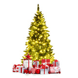 Pre-Lit Artificial Half National Christmas Tree with 8 Flash Modes-5 ft