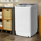 Full-Automatic Portable Compact Washing Machine 1.34 Cu.ft, 12 LBS, Spin Washer Drain Gray