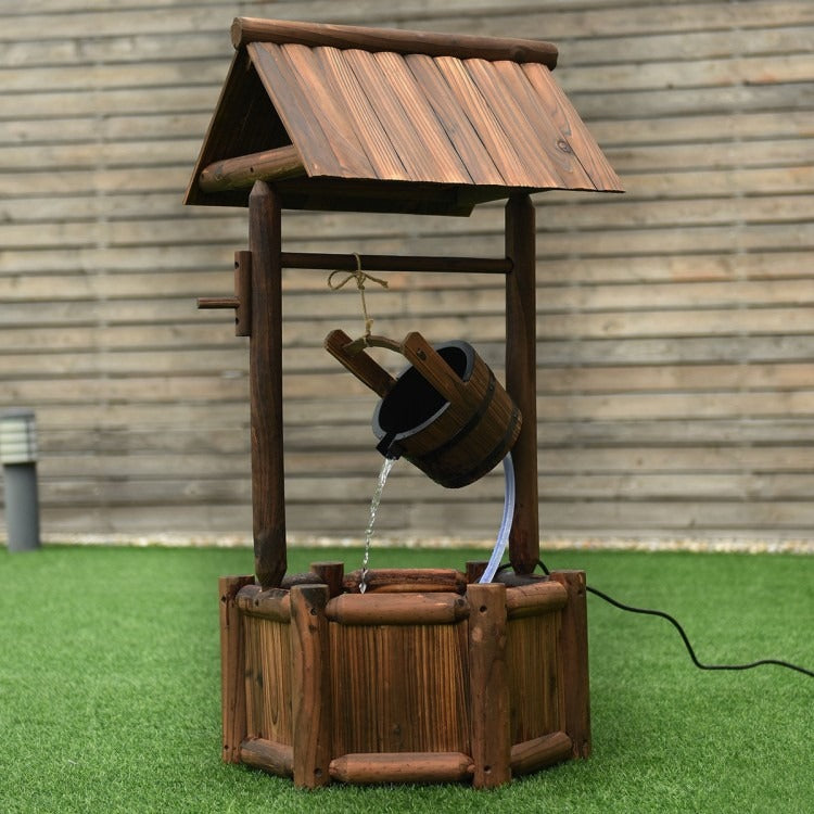 Wooden Wishing Water Fountain with Pump *ASSEMBLED*