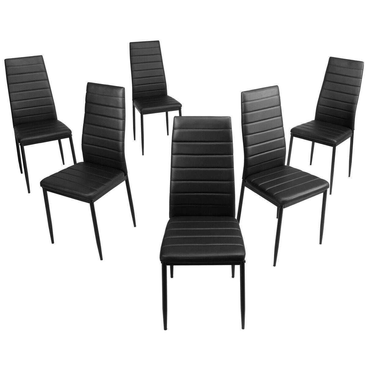 Set of 6 High Back Dining Chairs