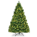 7.5 Feet PVC Artificial Christmas Tree with  warm white LED Lights