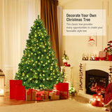 7.5 Feet PVC Artificial Christmas Tree with  warm white LED Lights