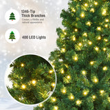 7.5 Feet PVC Artificial Christmas Tree with  warm white LED Lights