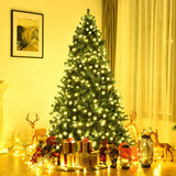 7.5 Feet PVC Artificial Christmas Tree with  warm white LED Lights