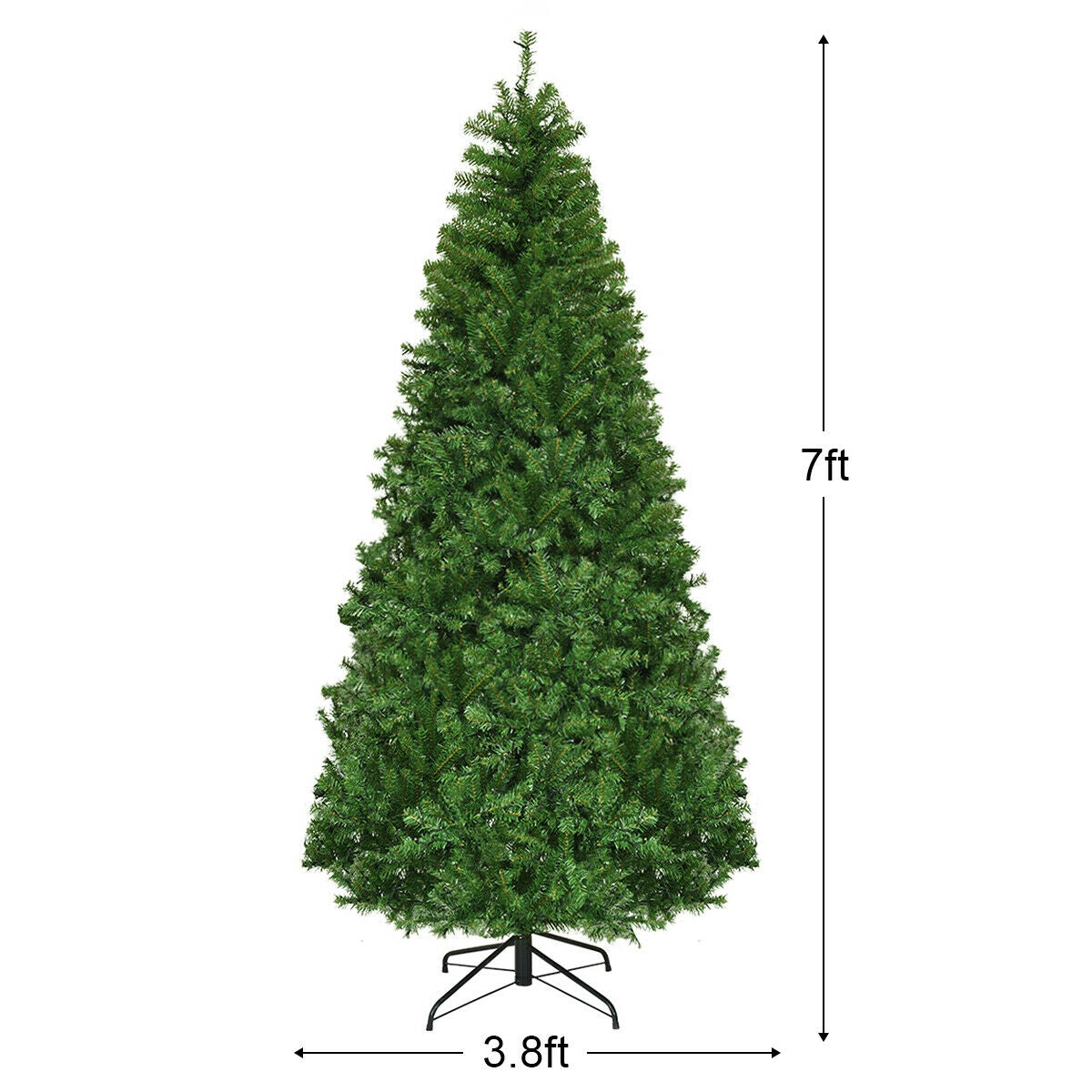 Prelit Artificial Premium Hinged Christmas Tree-7 ft