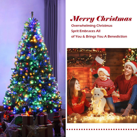 Prelit Artificial Premium Hinged Christmas Tree-7 ft, Assembled, Tested, Final Sale