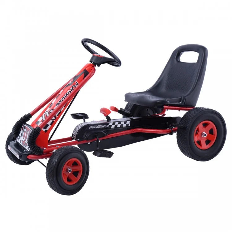 4 Wheels Kids Ride On Pedal Powered Bike Go Kart Racer, assembled