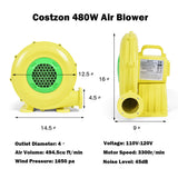 SPECIAL, 480 W 0.6 HP Air Blower Pump Fan for Inflatable Bounce House