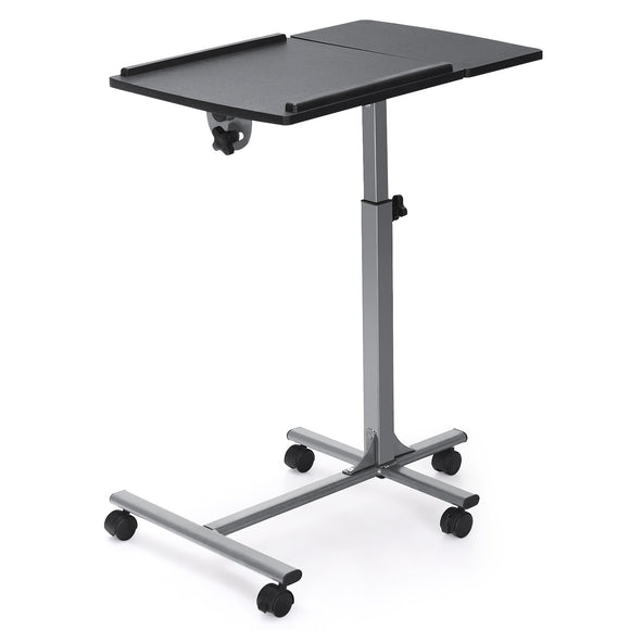 Adjustable Angle Height Rolling Laptop Table (1 Box, Unassembled)