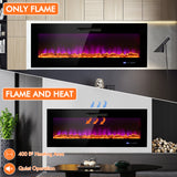 50 Inch Wall Mounted or Recessed Electric Fireplace, works with remote only, special