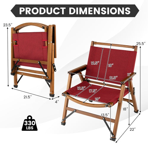 Patio Folding Camping Beach Chair Portable Picnic Fishing Bamboo Frame Armrest