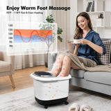 *SPECIAL* - Portable All-In-One Heated Foot Bubble Spa Bath Motorized Massager-Gray