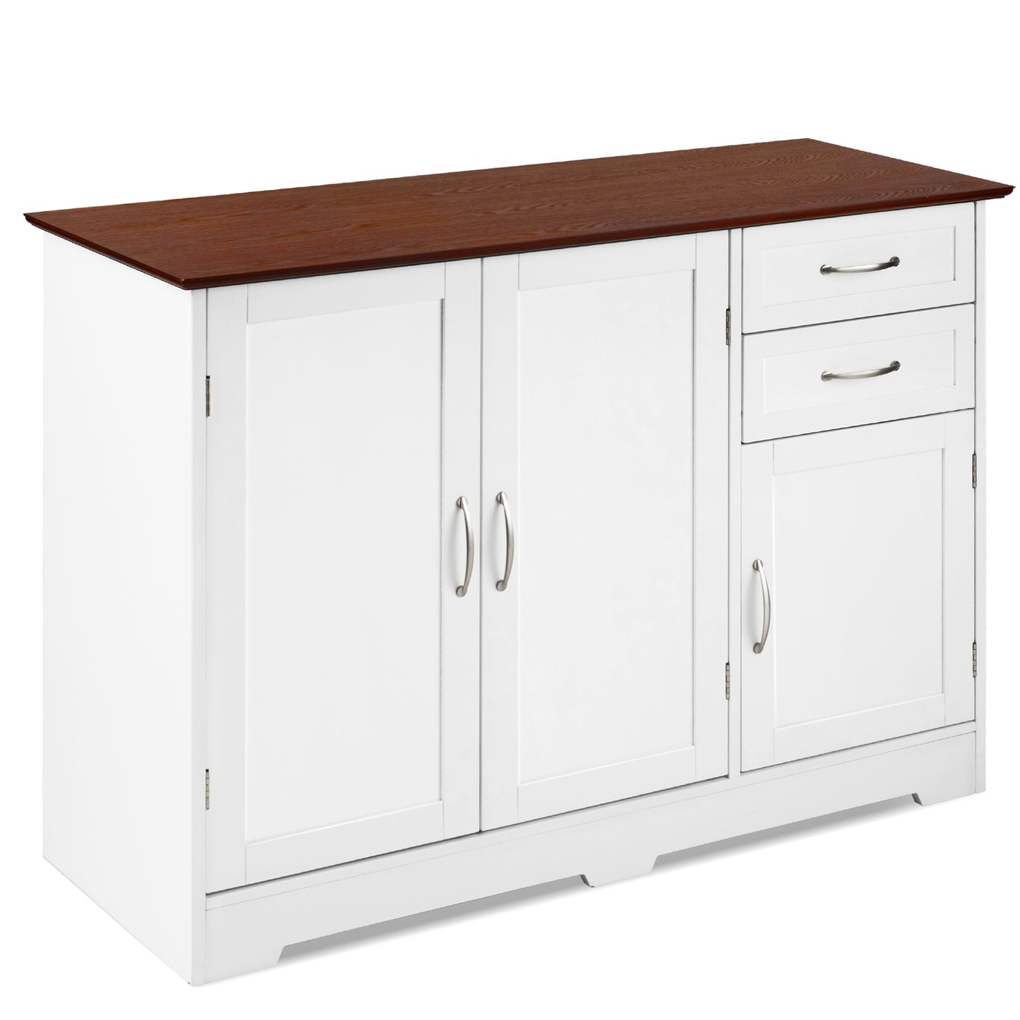 Buffet Storage Cabinet Kitchen Sideboard with 2 Drawers-White (ASSEMBLED) [Scratch and Dent]