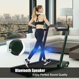 *SPECIAL* 4.75HP 2 In 1 Folding Treadmill with Remote APP Control-Green