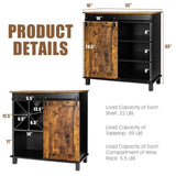 Industrial Storage Cabinet with Sliding Barn Door