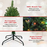 Prelit, multi or warm white, Artificial Premium Hinged Christmas Tree-6 ft