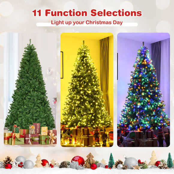 Prelit Artificial Premium Hinged Christmas Tree-8 ft