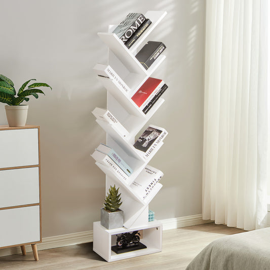 10-tier Tree Bookshelf with Drawer Free-standing Storage Bookcase*fully assembled*