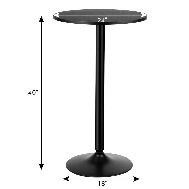 2 Piece Set, 24 Inch Round Bistro Pub Table and bar stool