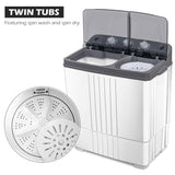 SPECIAL - 20 lbs Portable Semi-Automatic Twin-tub Washing Machine