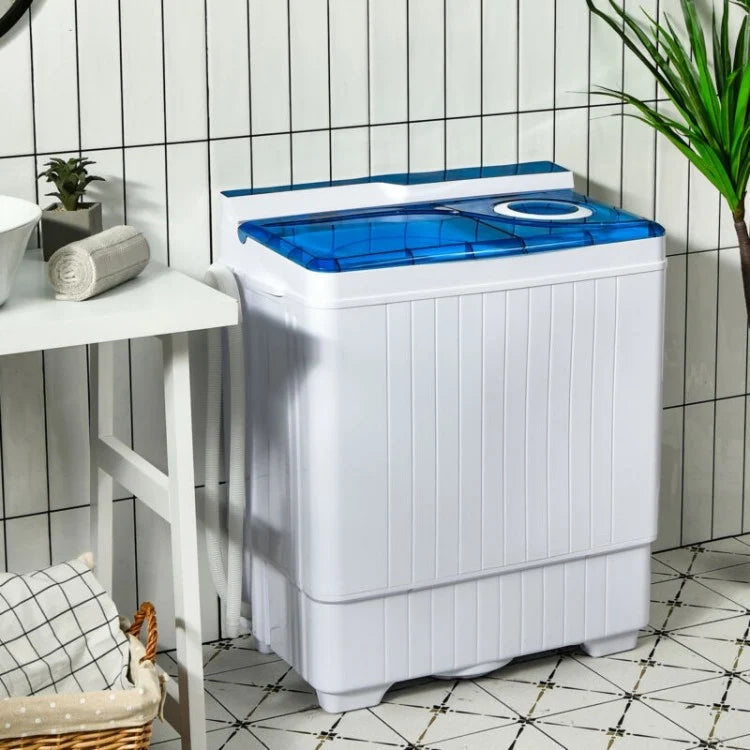 SPECIAL, 26 lbs Portable Semi-automatic Washing Machine with Built-in Drain Pump