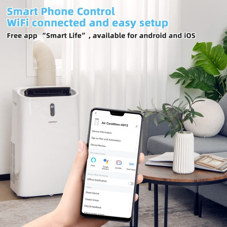 14000 BTU(Ashrae) Portable Air Conditioner with APP and WiFi Control