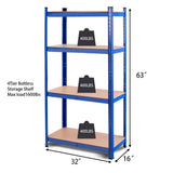 *Special* Adjustable Heavy Duty 4 Level Garage Tool Shelf Storage-Blue (1 Box - Assembly Required)