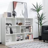 3-Tier Open Bookcase 8-Cube Floor Standing Storage Shelves Display Cabinet-White*fully assembled*