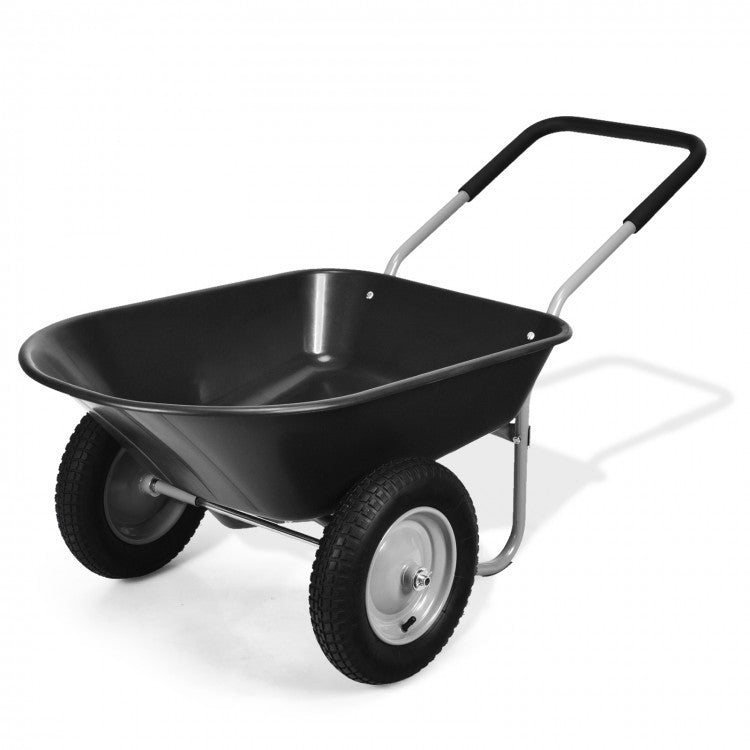 2 Tire Wheelbarrow Garden Cart, fully assembled