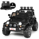 12V 2-Seater Ride on Car Truck with Remote Control Black, Scratch & Dent Special, missing accessory