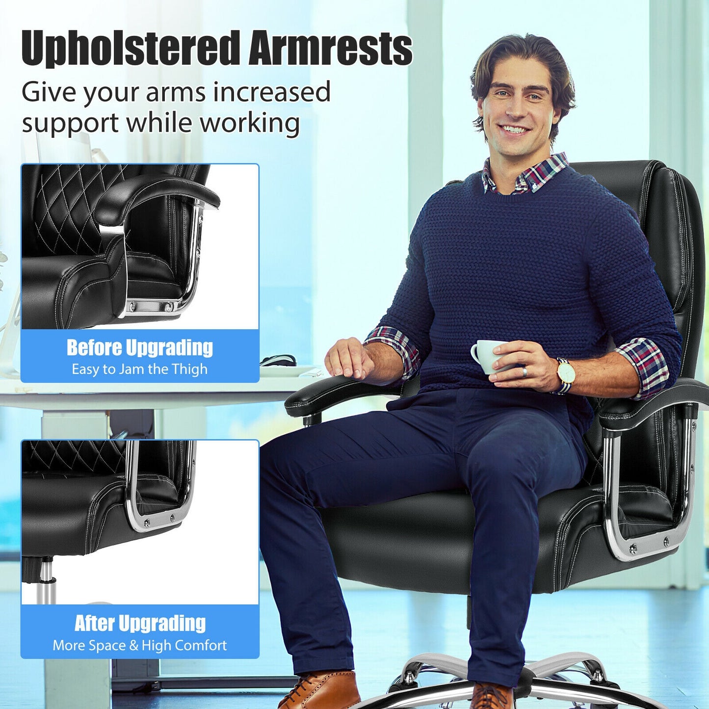 Height Adjustable Executive Chair, customer return special, please see description