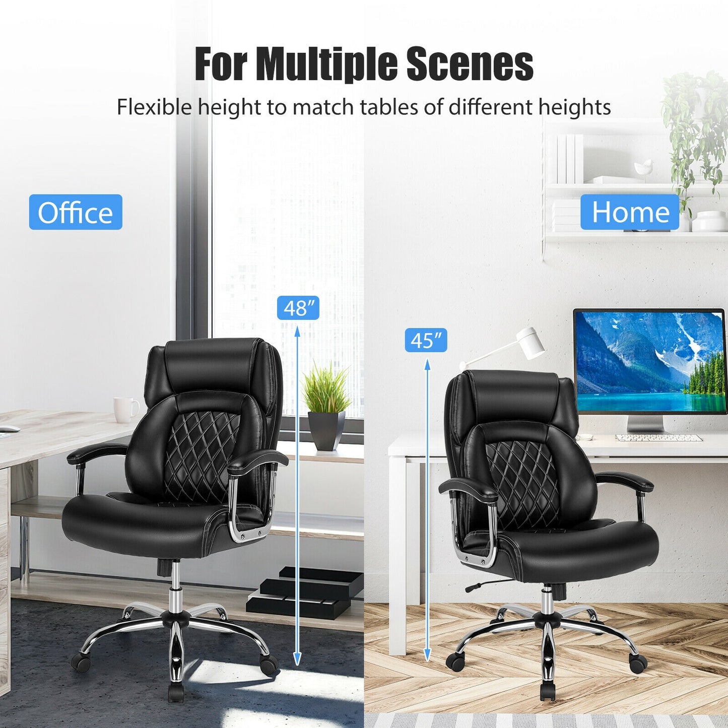 Height Adjustable Executive Chair, customer return special, please see description