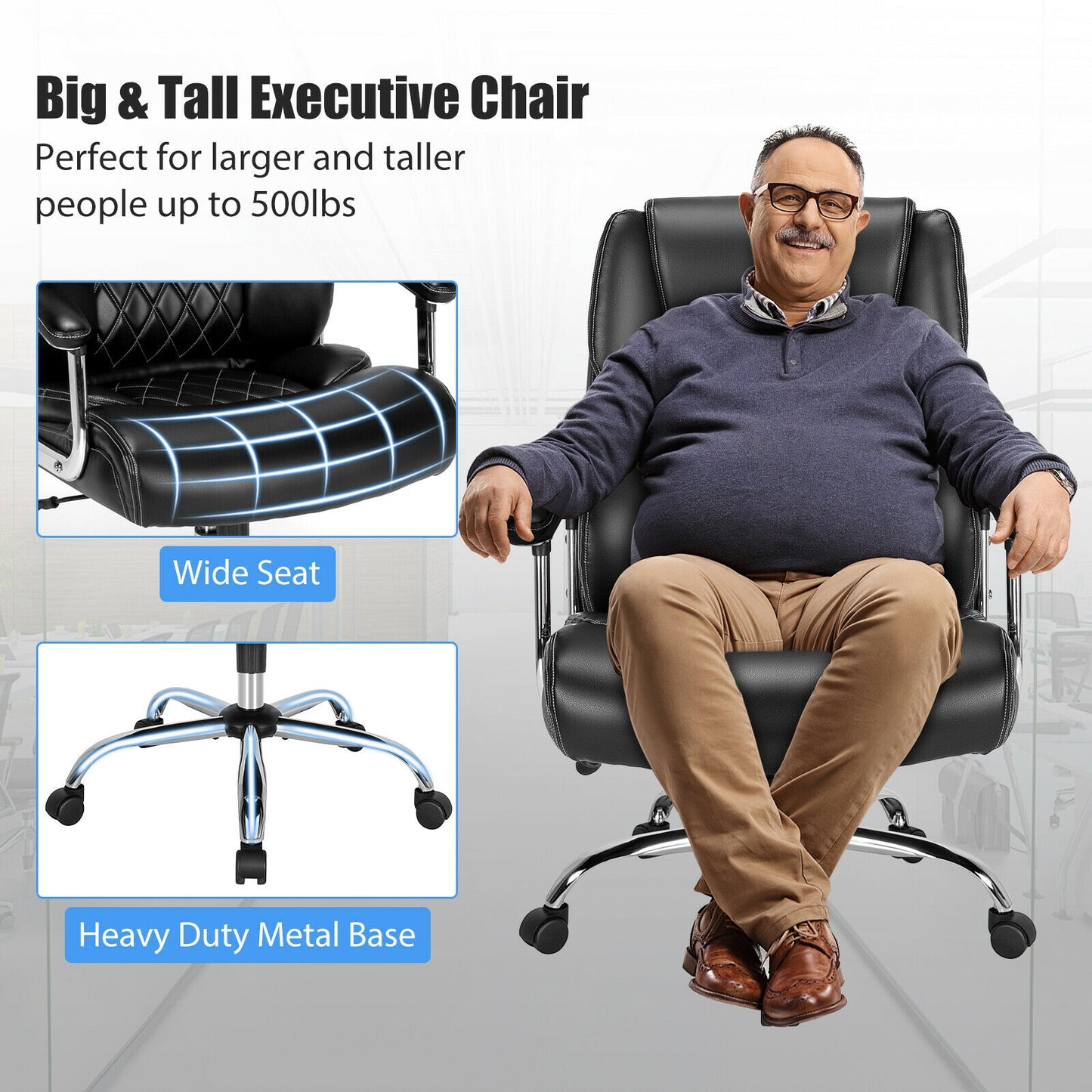 Height Adjustable Executive Chair, customer return special, please see description