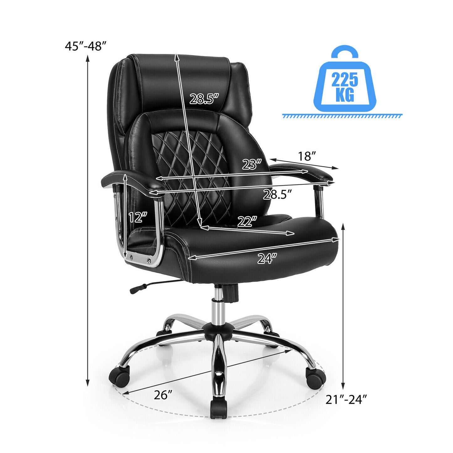 Height Adjustable Executive Chair, customer return special, please see description