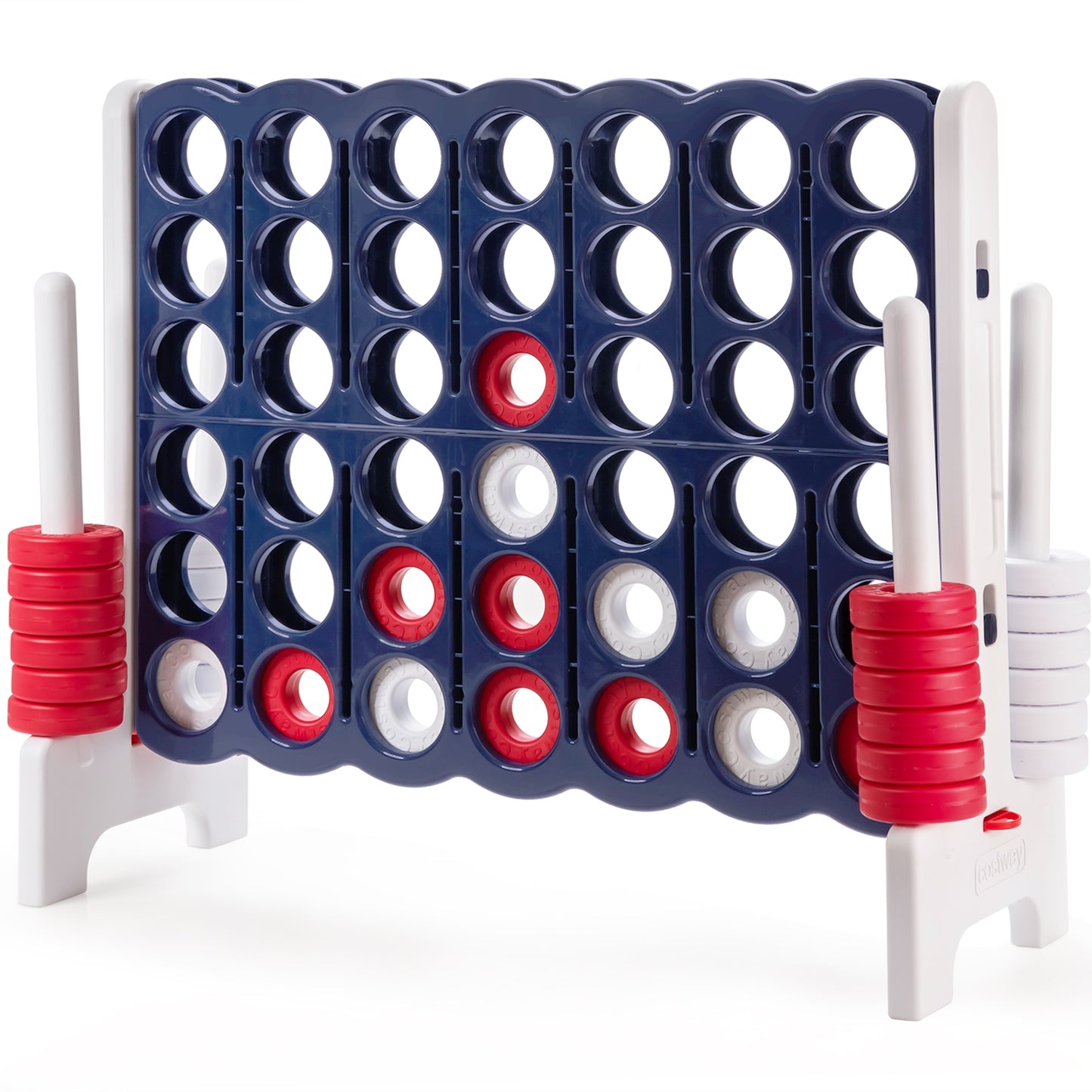 Jumbo 4-to-Score 4 in A Row Giant Game Set- White/Blue