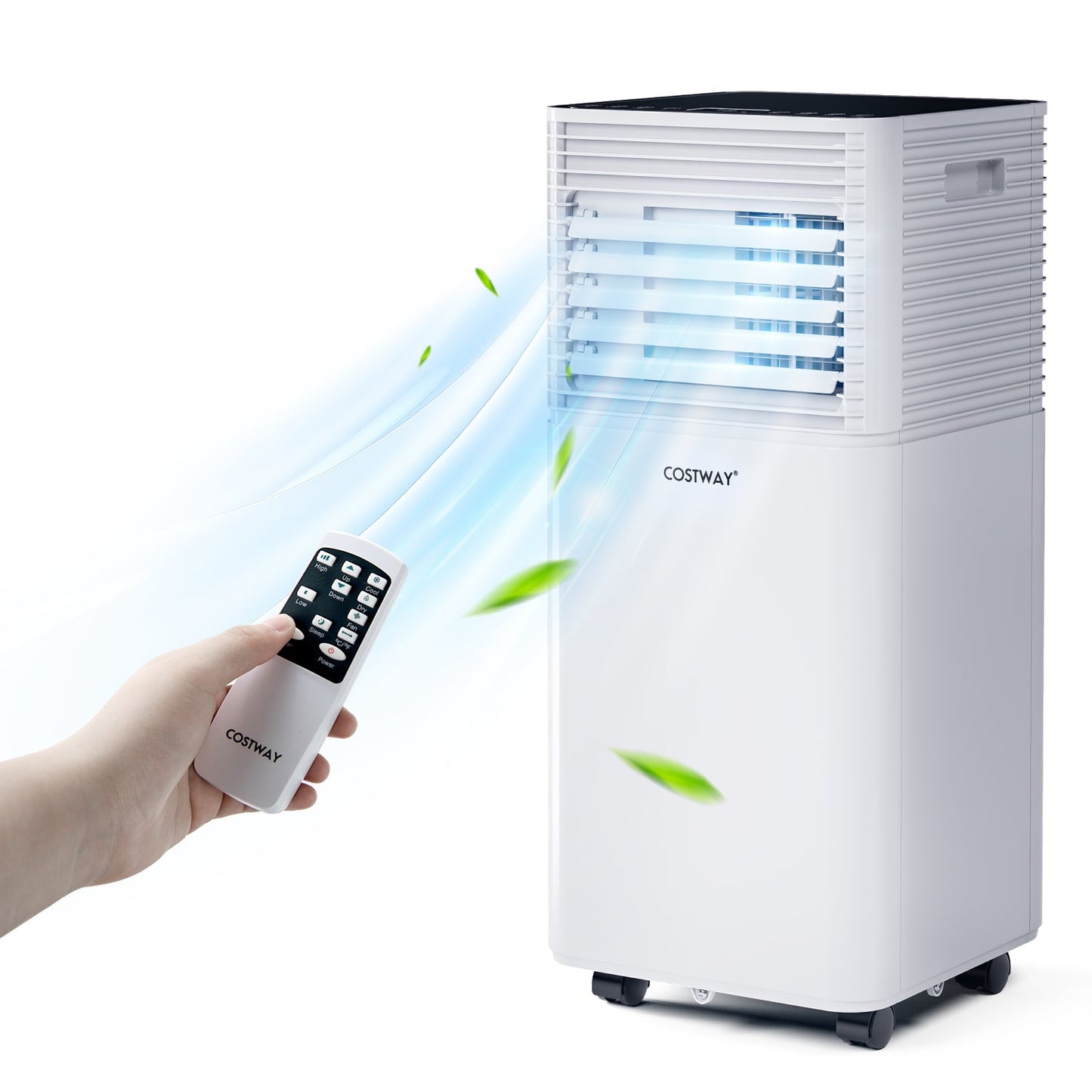 10000 BTU Air Conditioner with Fan and Dehumidifier Mode-Black
