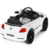 Volkswagen Beetle Kids Electric Ride On Car with Remote Control-White (Scratch and Dent)