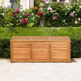 47 Gallon Acacia Wood Storage Bench Box for Patio Garden Deck 1 Box, Assembly required)