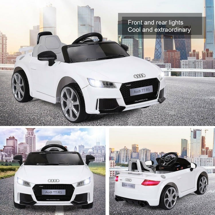 12V Kids Electric Ride on Car with Remote Control and Music Function - WHITE