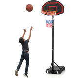 Adjustable Kids' Basketball Hoop Stand with Durable Net and Wheel - for Children