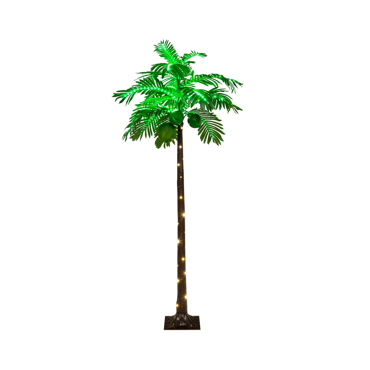 6 FT LED Lighted Artificial Palm Tree Hawaiian Style Tropical