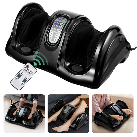 Therapeutic Shiatsu Foot Massager with High Intensity Rollers-Black