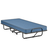 Twin, Rollaway Guest Bed, 4`` Memory Foam Mattress, 440lb weight capacity