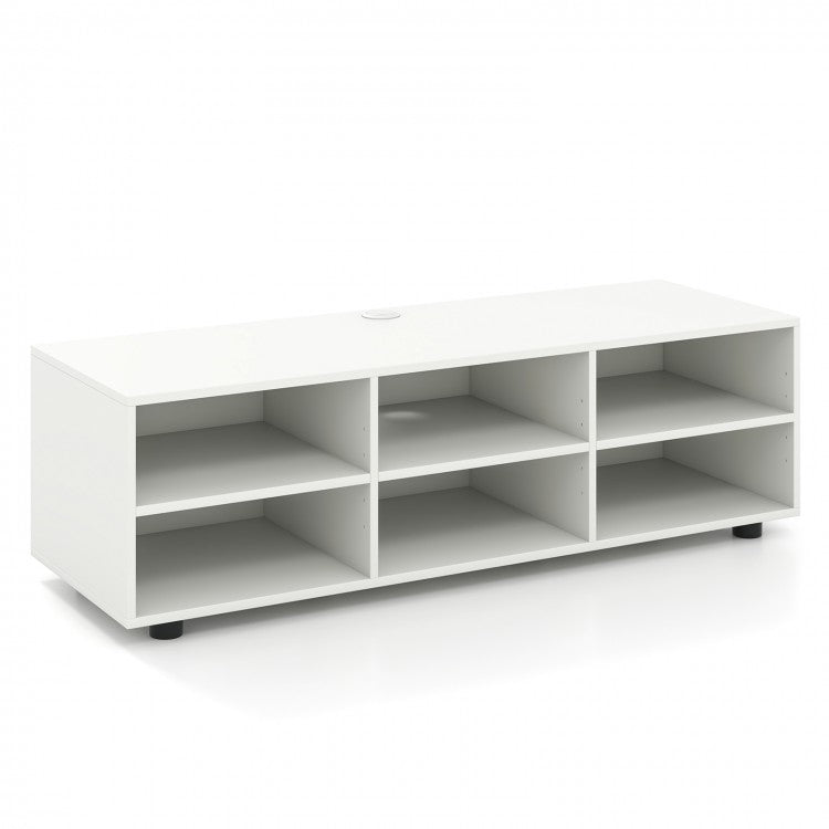 TV Stand for TV up to 55 Inch with 6 Storage Compartments