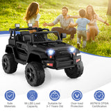 12V Kids Ride On Truck with Remote Control and Headlights-Black, fully assembled