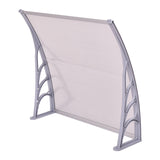 40 x 40 Inch Outdoor Polycarbonate Front Door Window Awning Canopy-Gray