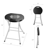 28 Inch Portable Folding Stool with 330lbs Limited Sturdy Frame