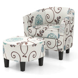 2 Piece, Modern Accent Tub Chair and Ottoman Set with Fabric Upholstered, mark from factory