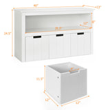 Kid Toy Storage Cabinet 3 Drawer Chest with Wheels Large Storage Cube Shelf (Fully Assembled)